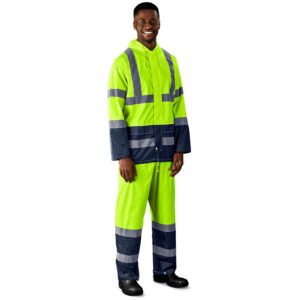 Unbranded Torrent Two-Tone Hi-Viz Ref Polyester/PVC Rainsuit